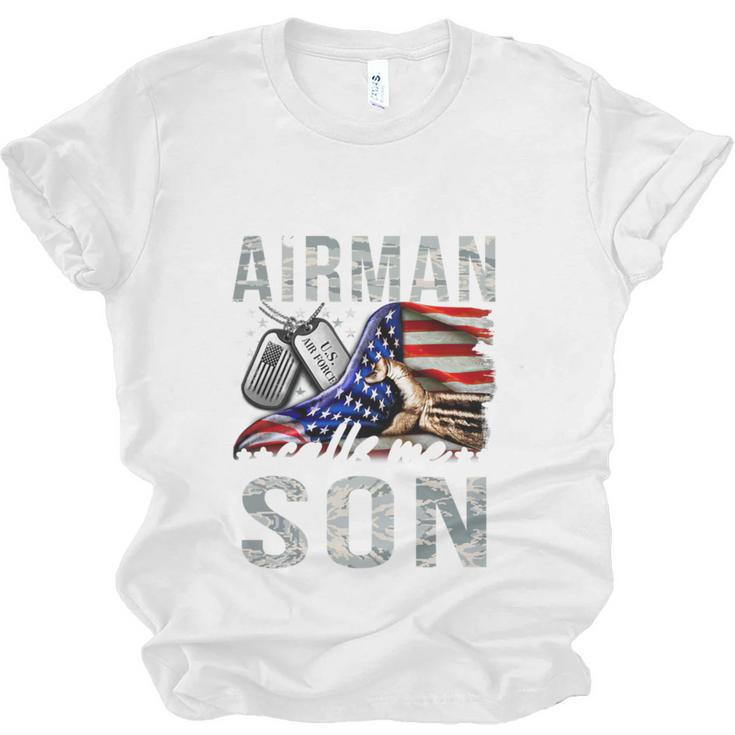 My Favorite Airman Calls Me Son Air Force Graduation Son Unisex Jersey T-Shirt