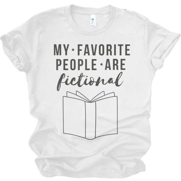 My Favorite People Are Fictional Book Reader Lover Unisex Jersey T-Shirt