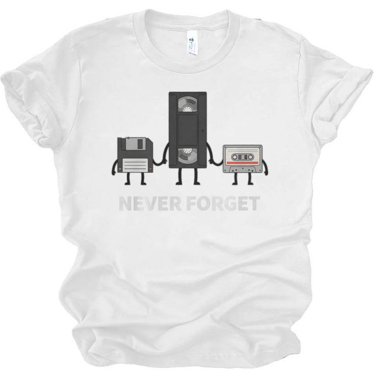 Never Forget Retro Nostalgia Tapes Throwback 80s Premium Tri-Blend Unisex Jersey T-Shirt