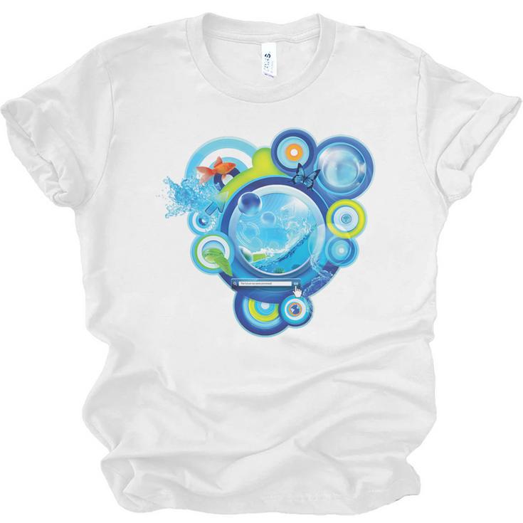 Frutiger Aero Metro Abstract Maximalism 2000s Nostalgia Premium Tri-Blend Unisex Jersey T-Shirt