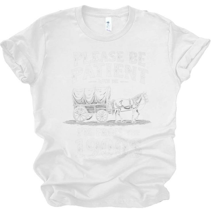 Gentle Nostalgia Plea Please Be Patient I'm From The 1900s Premium Unisex Jersey T-Shirt