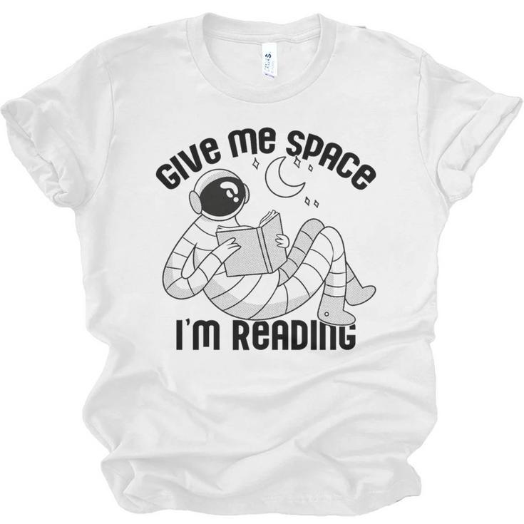 GIVE ME Space I'm Reading Kids Astronaut Book Reader Meme Premium Tri-Blend Unisex Jersey T-Shirt