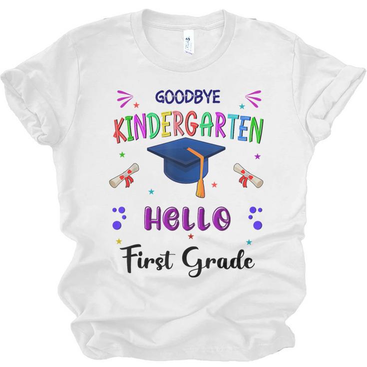 Goodbye Kindergarten Graduation Class 2025 1st Grade Kids Unisex Jersey T-Shirt