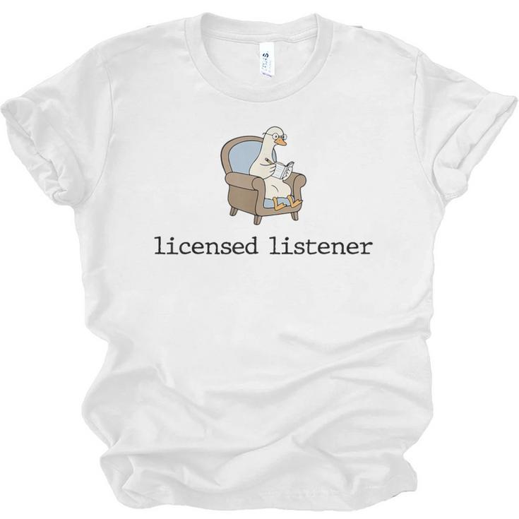 Goose Licensed Listener Psychology School Graduation Unisex Jersey T-Shirt