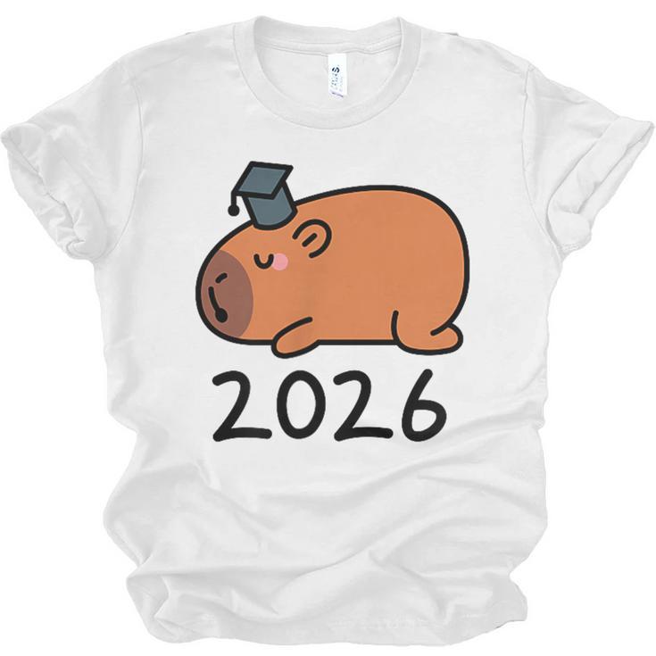 Grad Class Of 2026 Capybara Graduation Graduated Kids Unisex Jersey T-Shirt