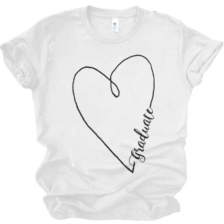 Graduate Heart Shirt Graduation Unisex Jersey T-Shirt