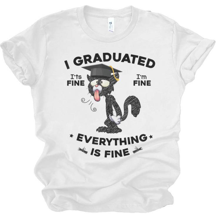 I Graduated Graduate Class 2025  Cat Graduation Unisex Jersey T-Shirt
