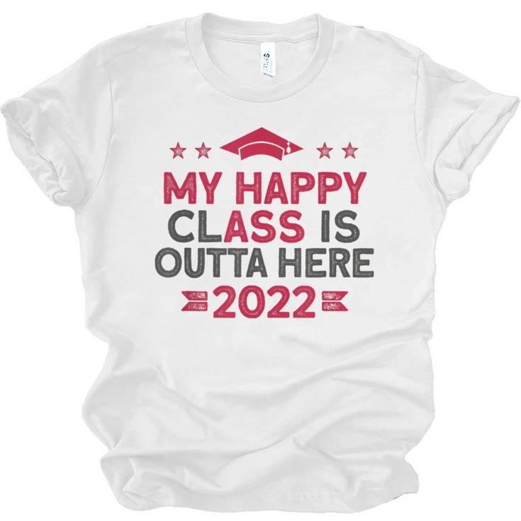 Graduation 2022 My Happy Class Is Outta Here Senior Unisex Jersey T-Shirt