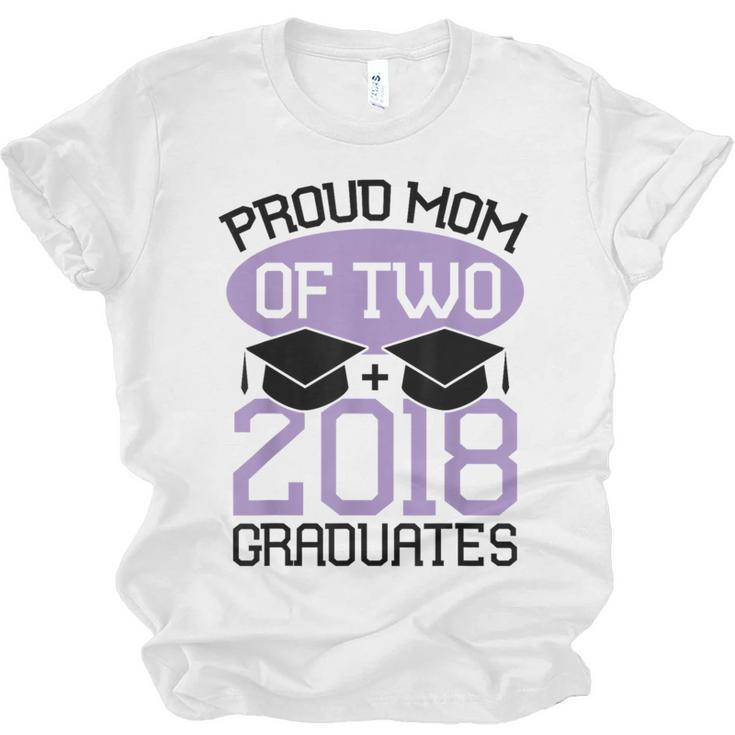 Graduation Shirt For Mom Of Twins Proud Mom Twins Tee Unisex Jersey T-Shirt