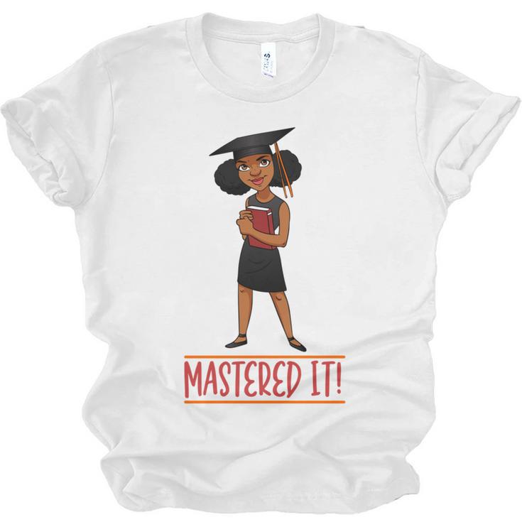 Graduation Woman Tshirt Black Melanin Masters Degree Unisex Jersey T-Shirt