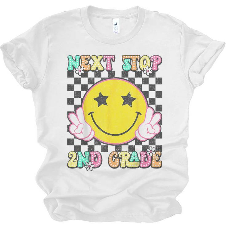 Groovy Next Stop 2nd Grade 1st Grade Graduation 2025 Unisex Jersey T-Shirt