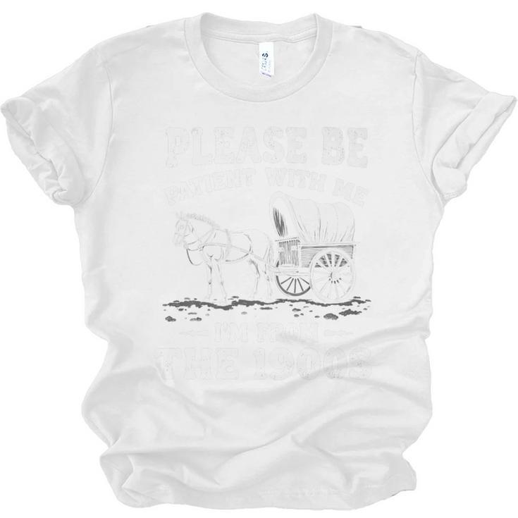 Heartwarming Wagon Please Be Patient I'm From The 1900s Premium Unisex Jersey T-Shirt