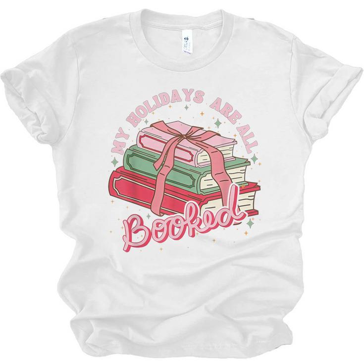 My Holidays Are All Booked Christmas Reading Books Bookish Unisex Jersey T-Shirt
