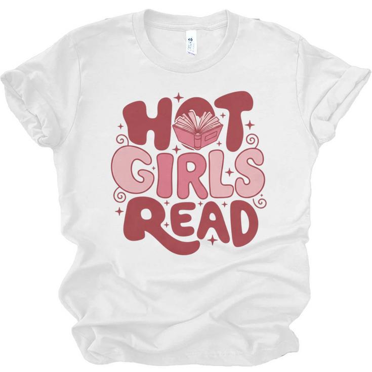 Hot Girls Read Book Lover Feminist Reader Premium Tri-Blend Unisex Jersey T-Shirt