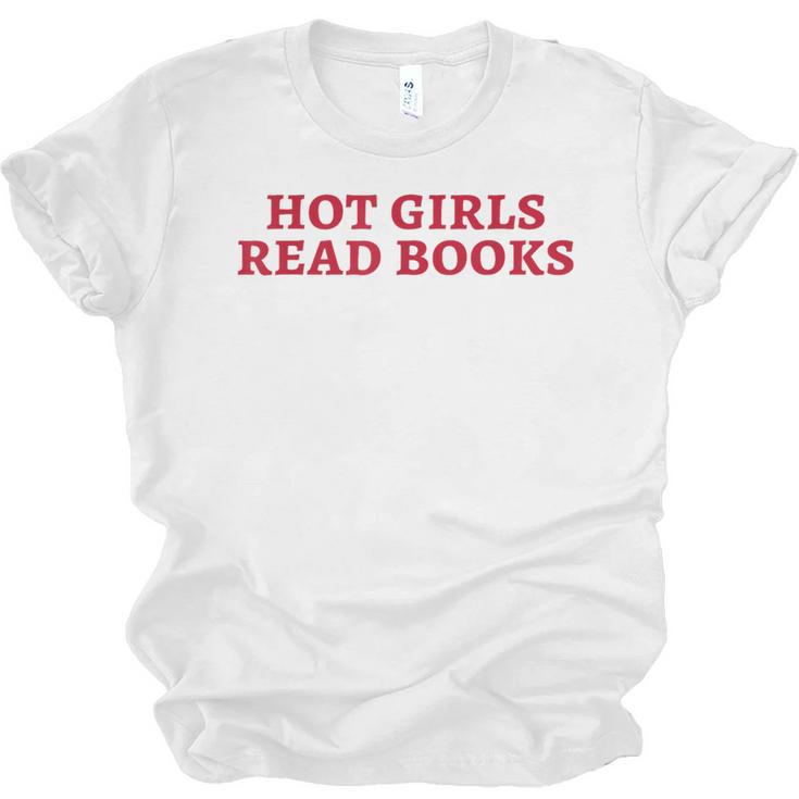 Hot Girls Read Books Book Lovers Unisex Jersey T-Shirt