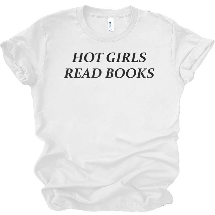 Hot Girls Read Books Confident Reading Bookworm Girl Unisex Jersey T-Shirt