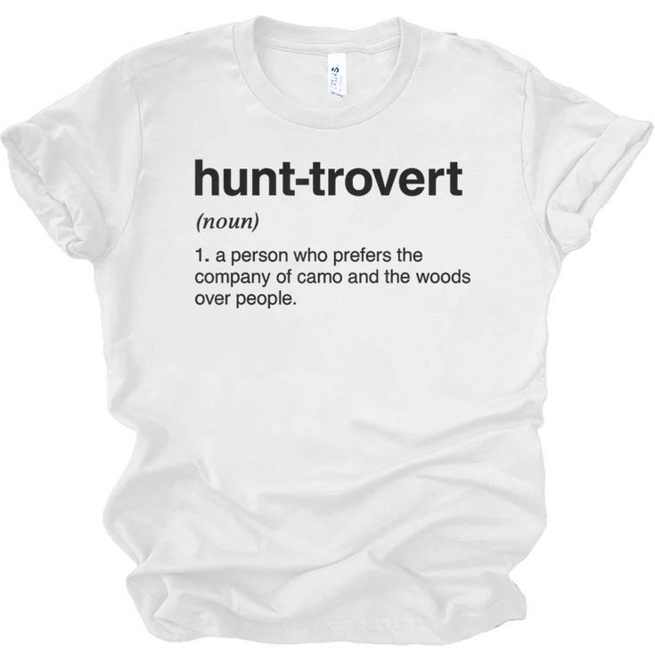Hunt-Trovert Hunting Camo Woods Introvert Unisex Jersey T-Shirt