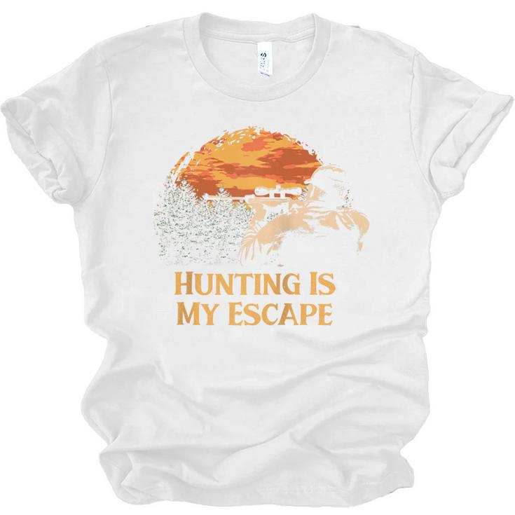 Hunting Is My Escape Introvert Hunter Antisocial Raglan Baseball Tee Unisex Jersey T-Shirt