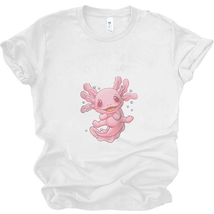 Id Rather Be With My Axolotl Salamander Introvert Raglan Baseball Tee Unisex Jersey T-Shirt