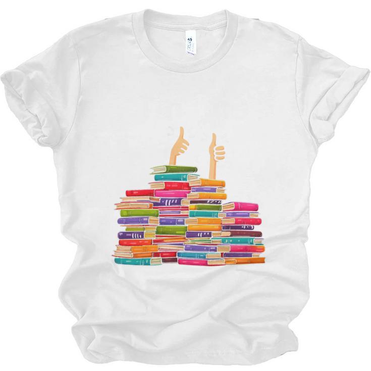 I'm Fine Reading Books Reader Book Lover Librarian Unisex Jersey T-Shirt