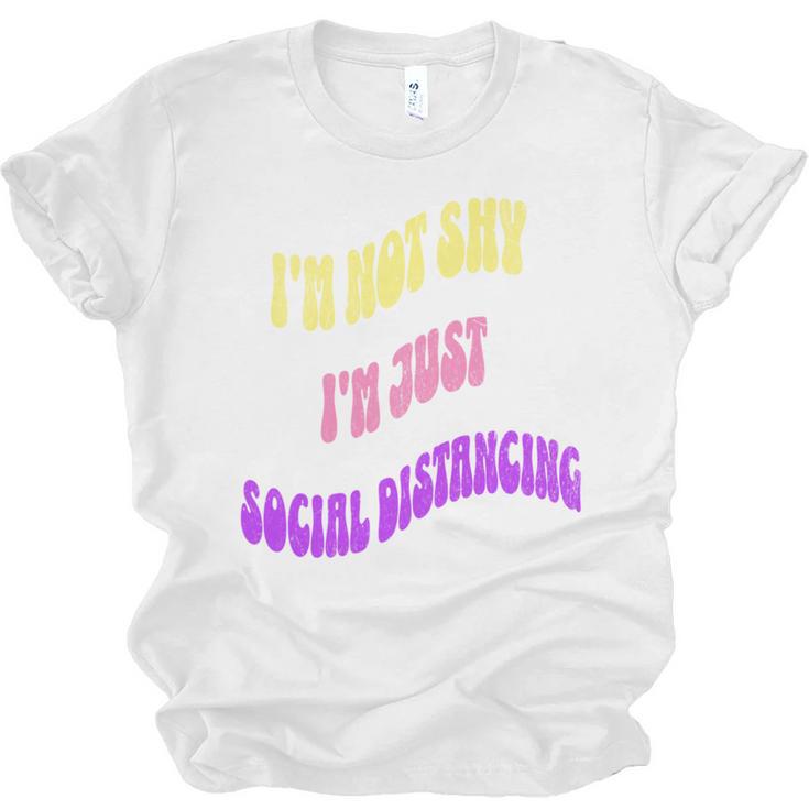 I'm Just Social Distancing Introvert Funny Unisex Jersey T-Shirt