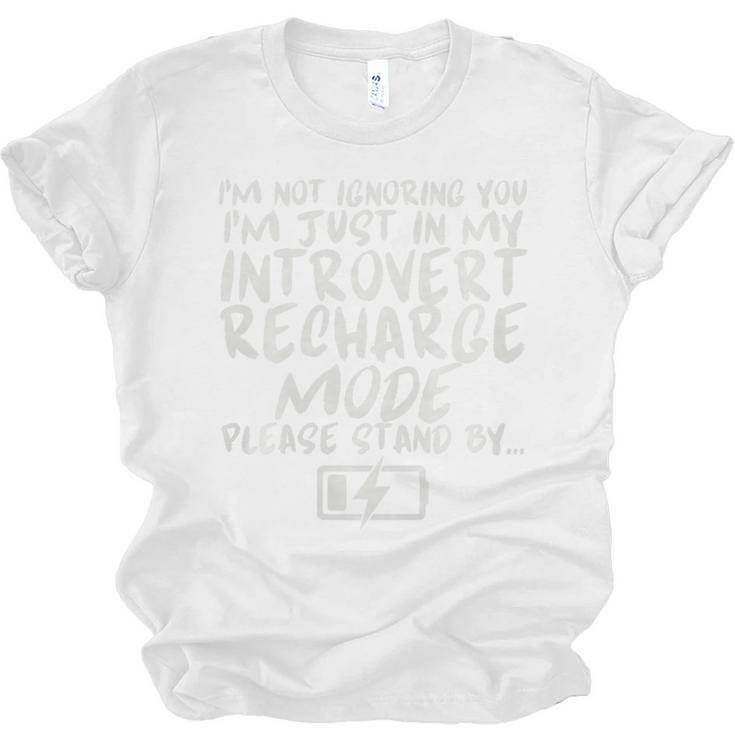 I'm Not Ignoring You I'm Just In My Introvert Recharge Mode Premium Tri-Blend Unisex Jersey T-Shirt