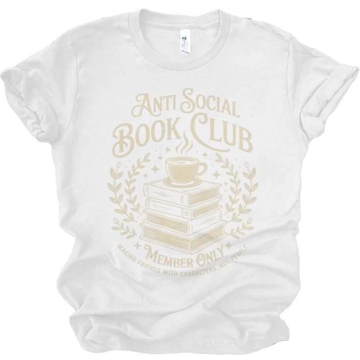 Introvert Books Club Member Coffee Book Lovers Vintage Premium Tri-Blend Unisex Jersey T-Shirt