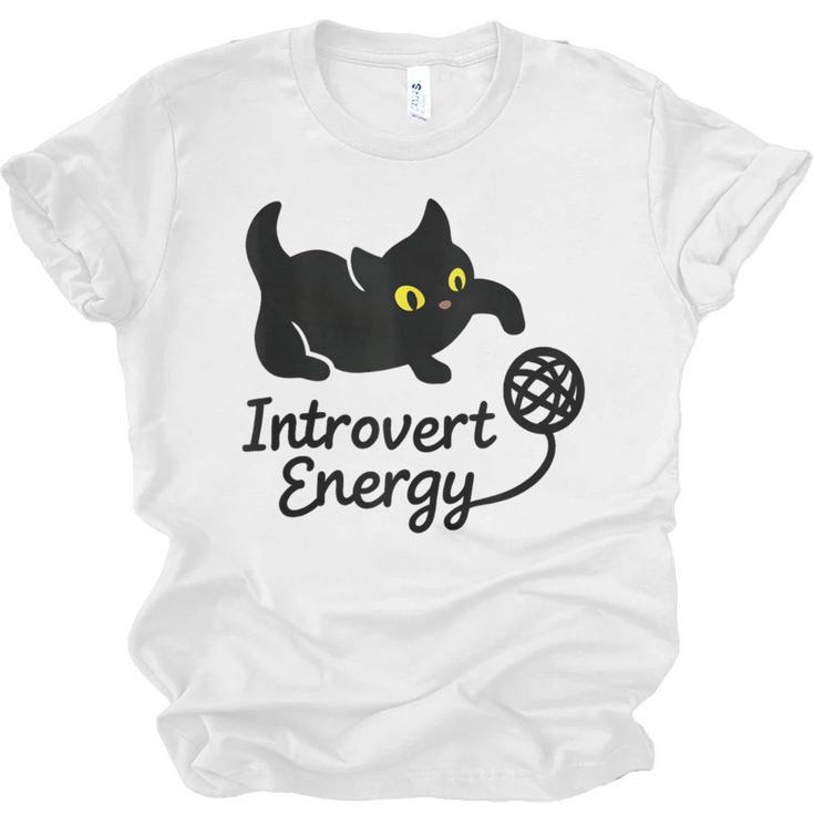 Introvert Energy Cat Love Cat Meme Unisex Jersey T-Shirt