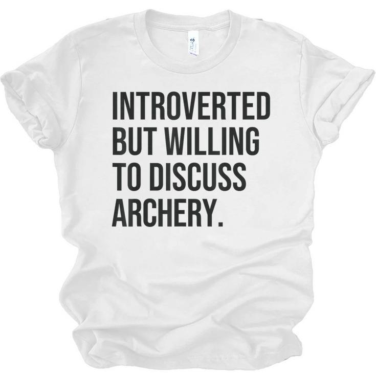 Introverted Archer Archery Introvert Unisex Jersey T-Shirt