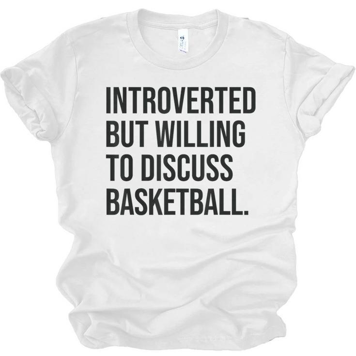Introverted Basketball Player Basketball Introvert Unisex Jersey T-Shirt