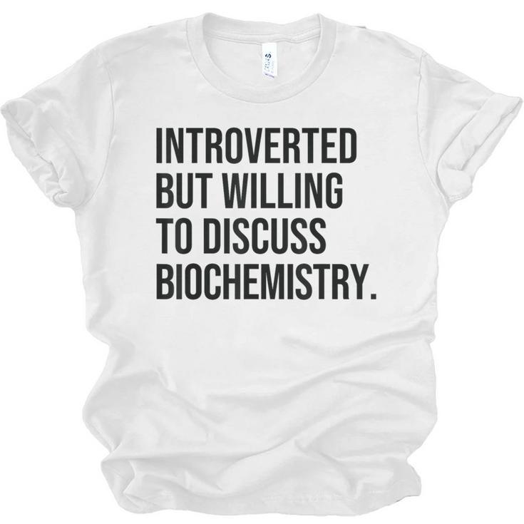 Introverted Biochemist Biochemistry Introvert Unisex Jersey T-Shirt