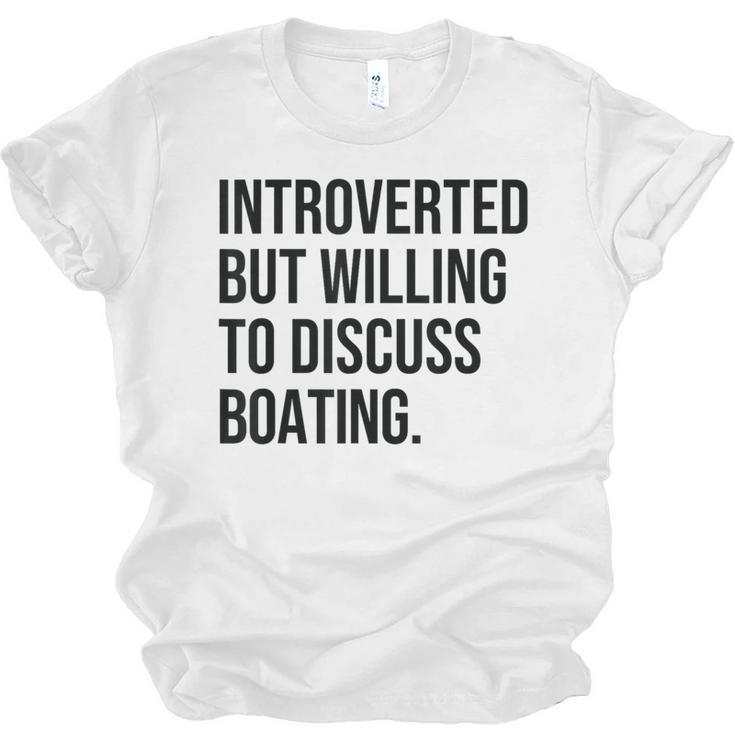Introverted Boater Boating Introvert Unisex Jersey T-Shirt