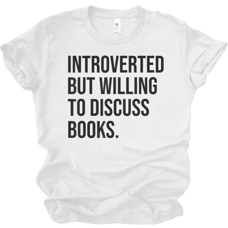 Introverted Bookworm Books Introvert Unisex Jersey T-Shirt