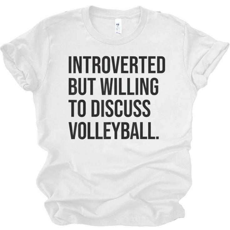 Introverted Volleyball Player Volleyball Introvert Unisex Jersey T-Shirt