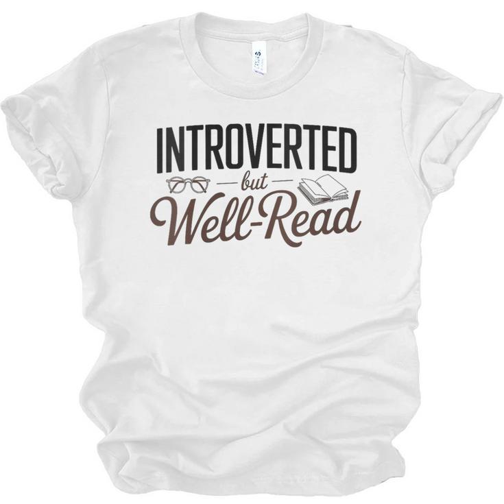 Introverted But Well-Read Book Lover Unisex Jersey T-Shirt