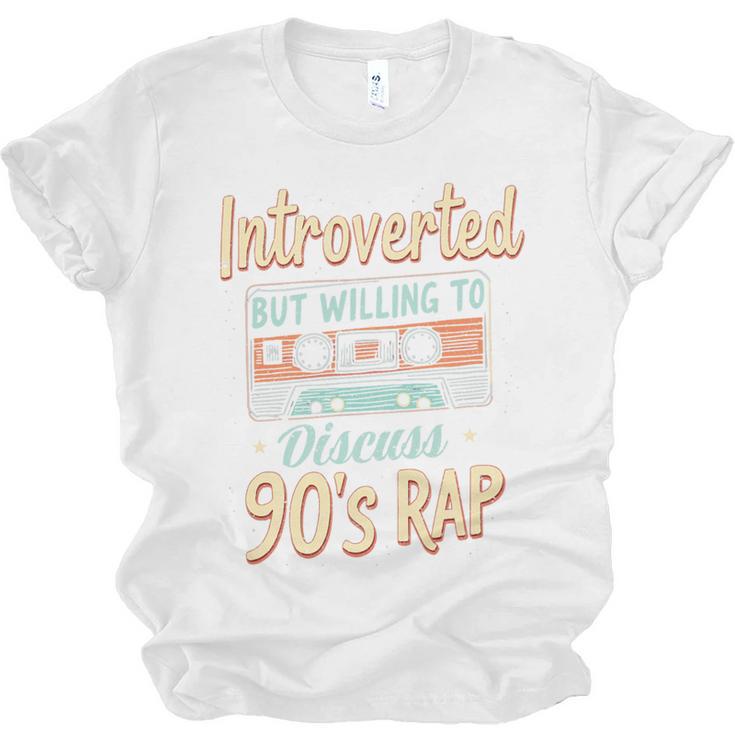 Introverted But Willing To Discuss 90s Rap Premium Tri-Blend Unisex Jersey T-Shirt