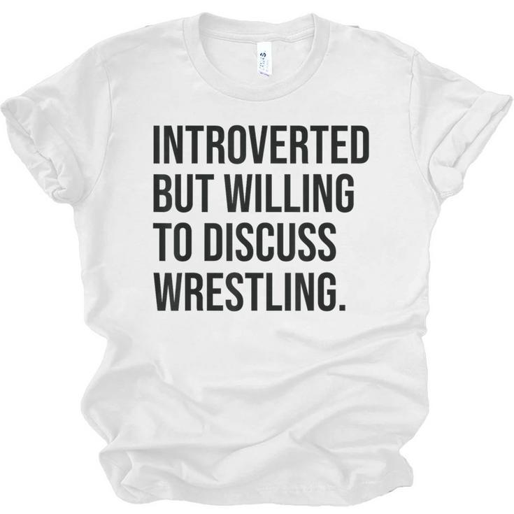 Introverted Wrestler Wrestling Introvert Unisex Jersey T-Shirt