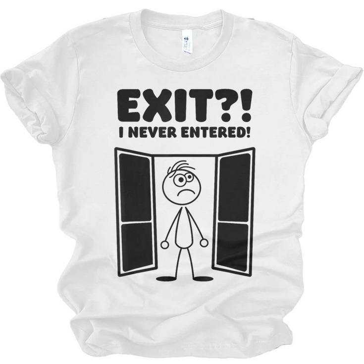 Irony Sarcasm Introvert Dry Humor Cartoon Comic Geek Nerd Unisex Jersey T-Shirt