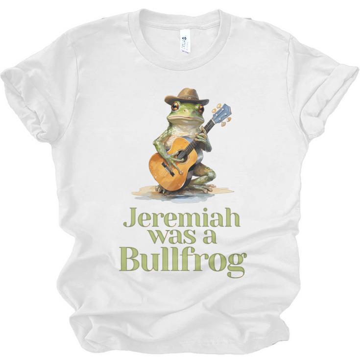 Jeremiah Was A Bullfrog A Classic Rock Nostalgia Trip Premium Tri-Blend Unisex Jersey T-Shirt