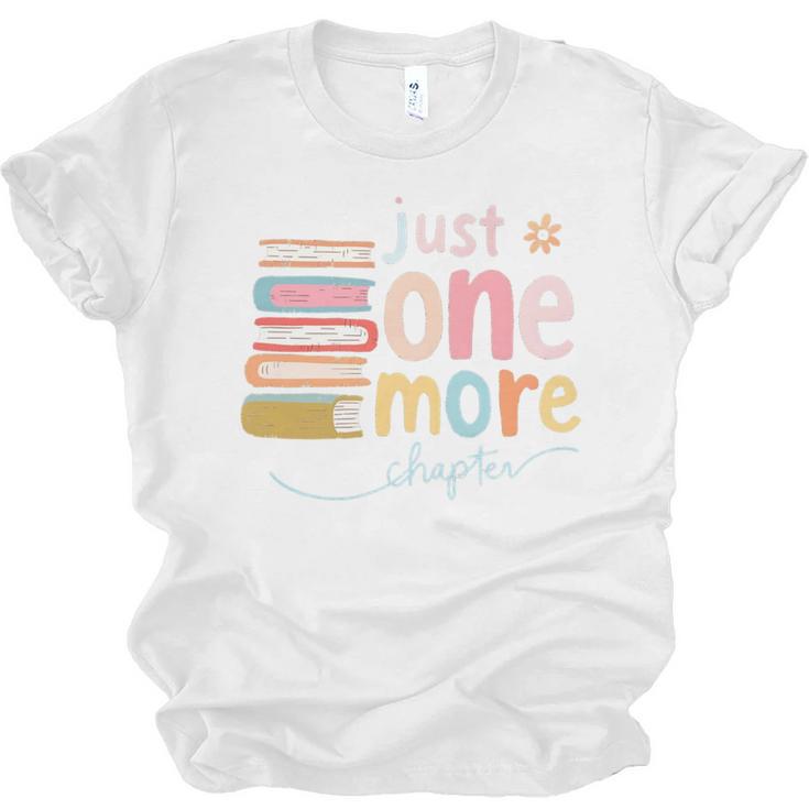 Just One More Chapter Artistic Pastel Book Lover Vibe Unisex Jersey T-Shirt