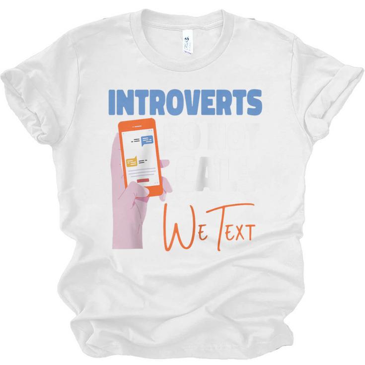 We Just Text Introvert For Quiet People Raglan Baseball Tee Unisex Jersey T-Shirt