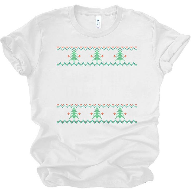 I Just Want To Go Home Ugly Anti Christmas Sweater Introvert Unisex Jersey T-Shirt