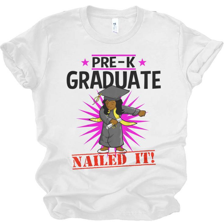 Kids Pre K Graduation Flossing Girl Nailed It Graduate Girls Unisex Jersey T-Shirt