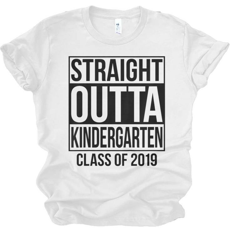 Kids Straight Outta Kindergarten Class Of 2019 Graduation Unisex Jersey T-Shirt