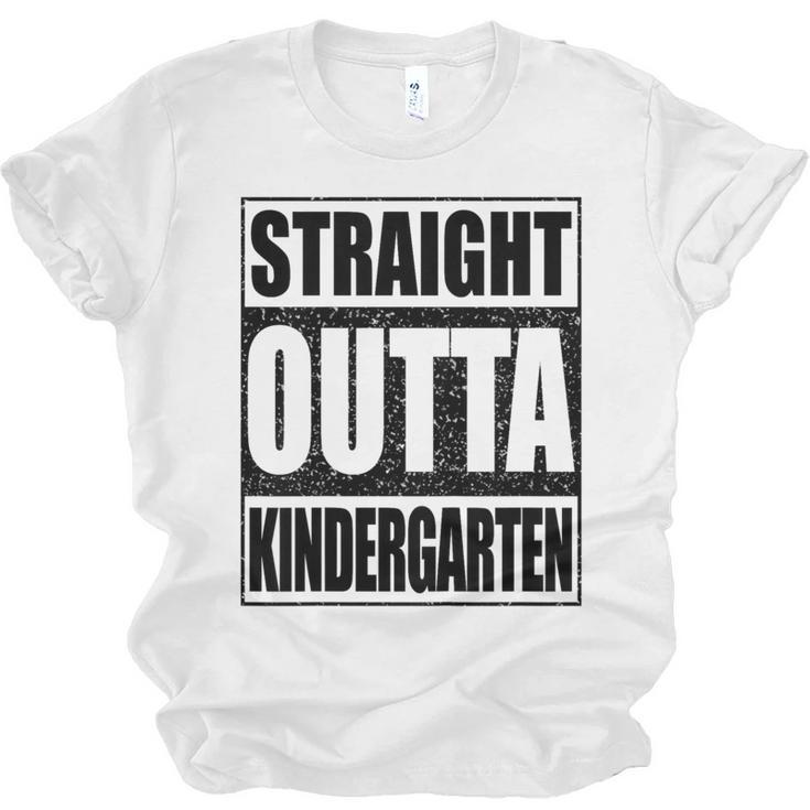 Kids Straight Outta Kindergarten Shirt Boy Girl Graduation Unisex Jersey T-Shirt