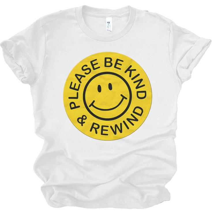 Be Kind Rewind Shirt Retro Nostalgia Sticker 80s 90s Tee Premium Tri-Blend Unisex Jersey T-Shirt