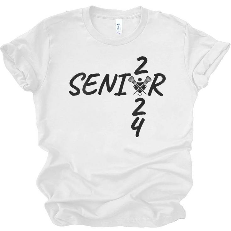 Lacrosse Senior 2024 Sticks And Ball Graduation Unisex Jersey T-Shirt