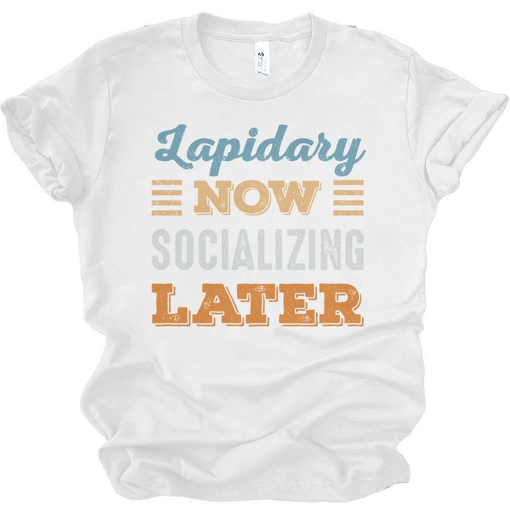 Lapidary Now Minimal Socializing Introvert Vintage Unisex Jersey T-Shirt