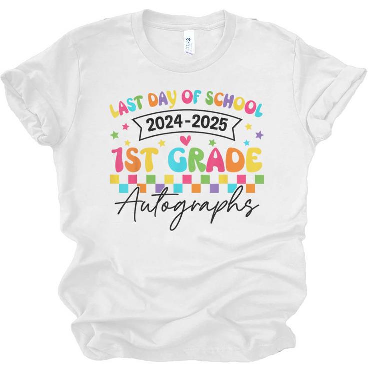 Last Day Of School Autograph 1st Grade Graduation Boys Girls Unisex Jersey T-Shirt