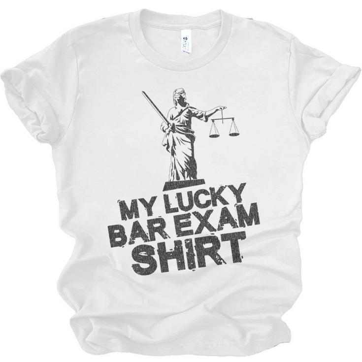Law School Graduation My Lucky Bar Exam Shirt Lawyer Unisex Jersey T-Shirt